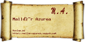 Mallár Azurea névjegykártya
